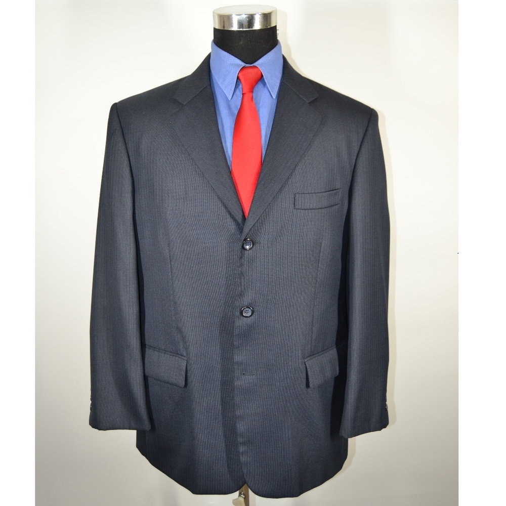 Metro Club 42S Sport Coat Blazer Suit Jacket Charc